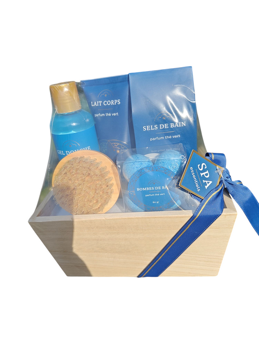 Coffret Spa essentiels 5 produits parfum thé vert